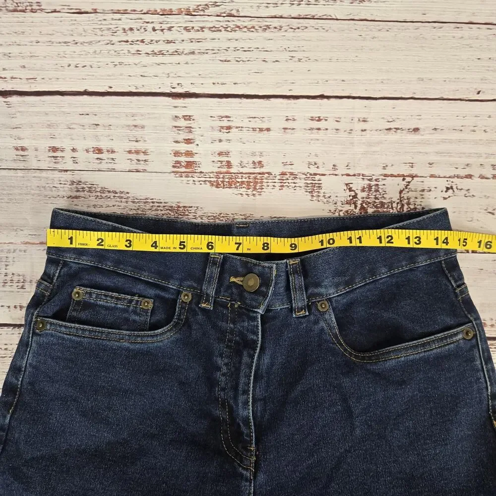 Vintage Casual Corner Jeans Women Sz 4 Stretch Bootcut High Rise Denim Dark Wash